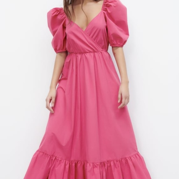 ZARA voluminous puff sleeve dress blogger favorite - Picture 5 of 9